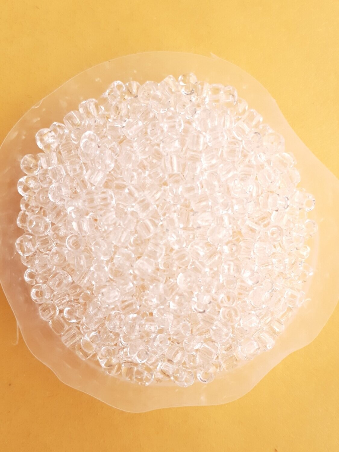 1400 perles en verre 3MM (40g) blanc transparent