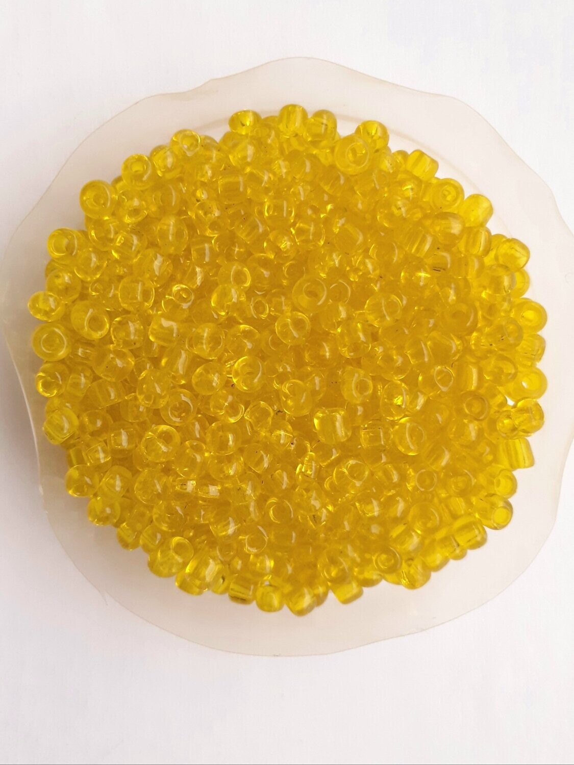 1400 perles en verre 3MM (40g) jaune transparent
