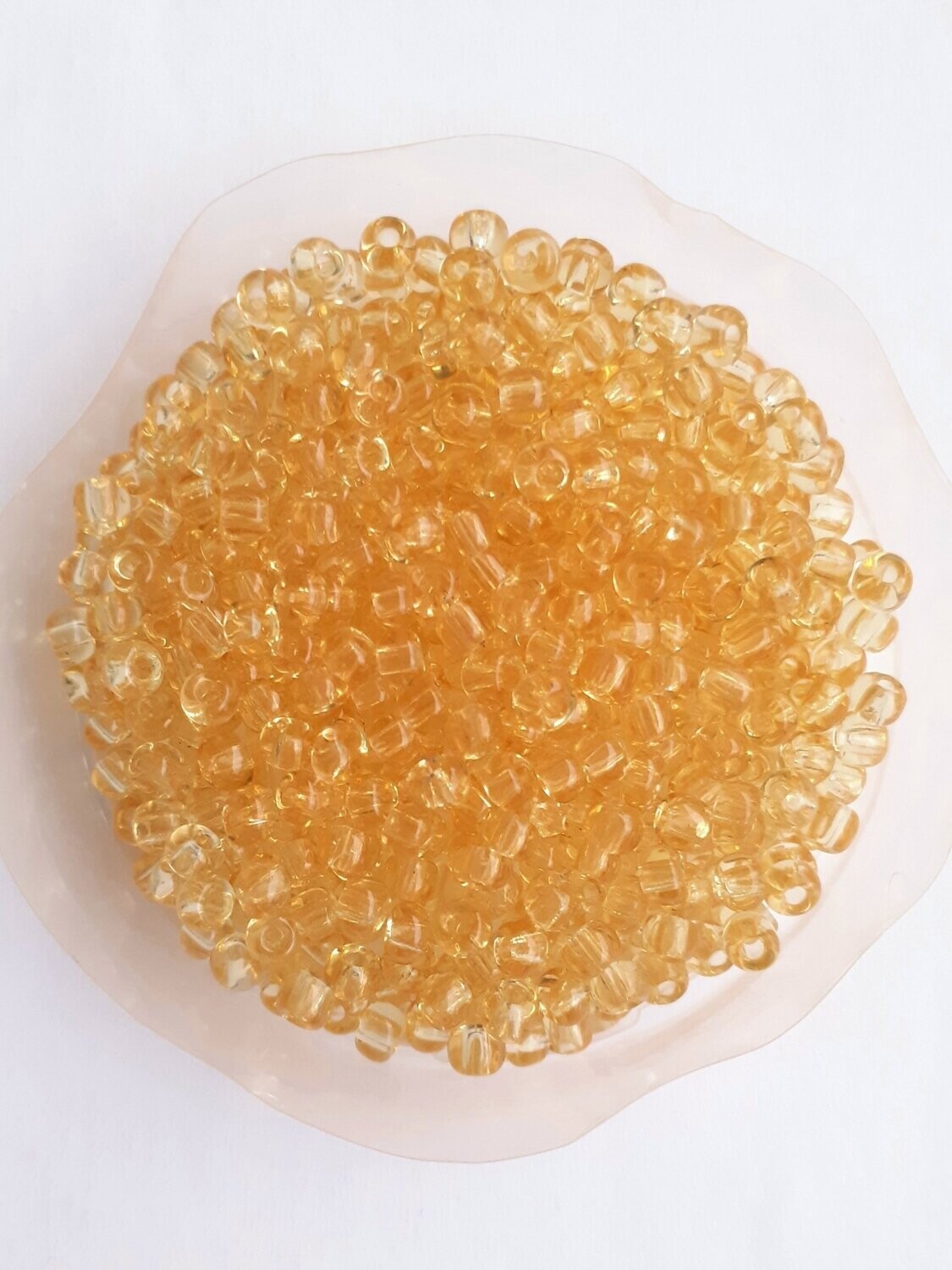 1400 perles en verre 3MM (40g) doré clair transparent