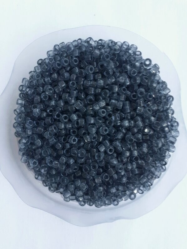 2600 perles en verre 2MM (40g) gris transparent