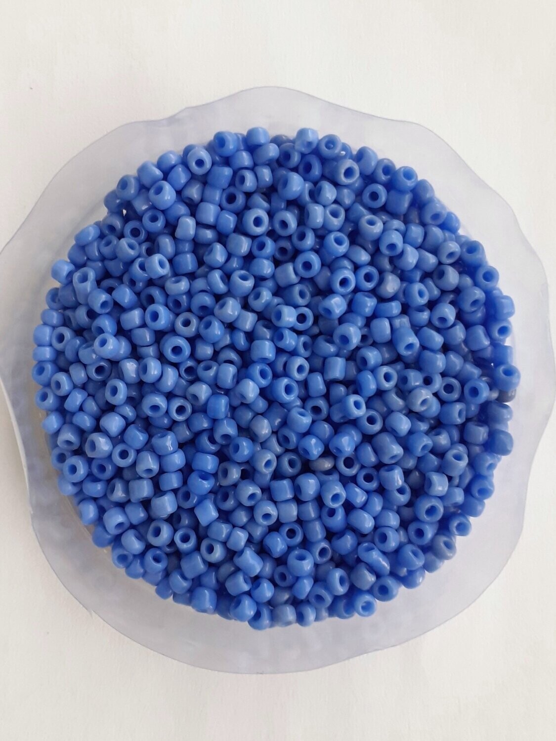 2600 perles en verre 2MM (40g) bleu opaque