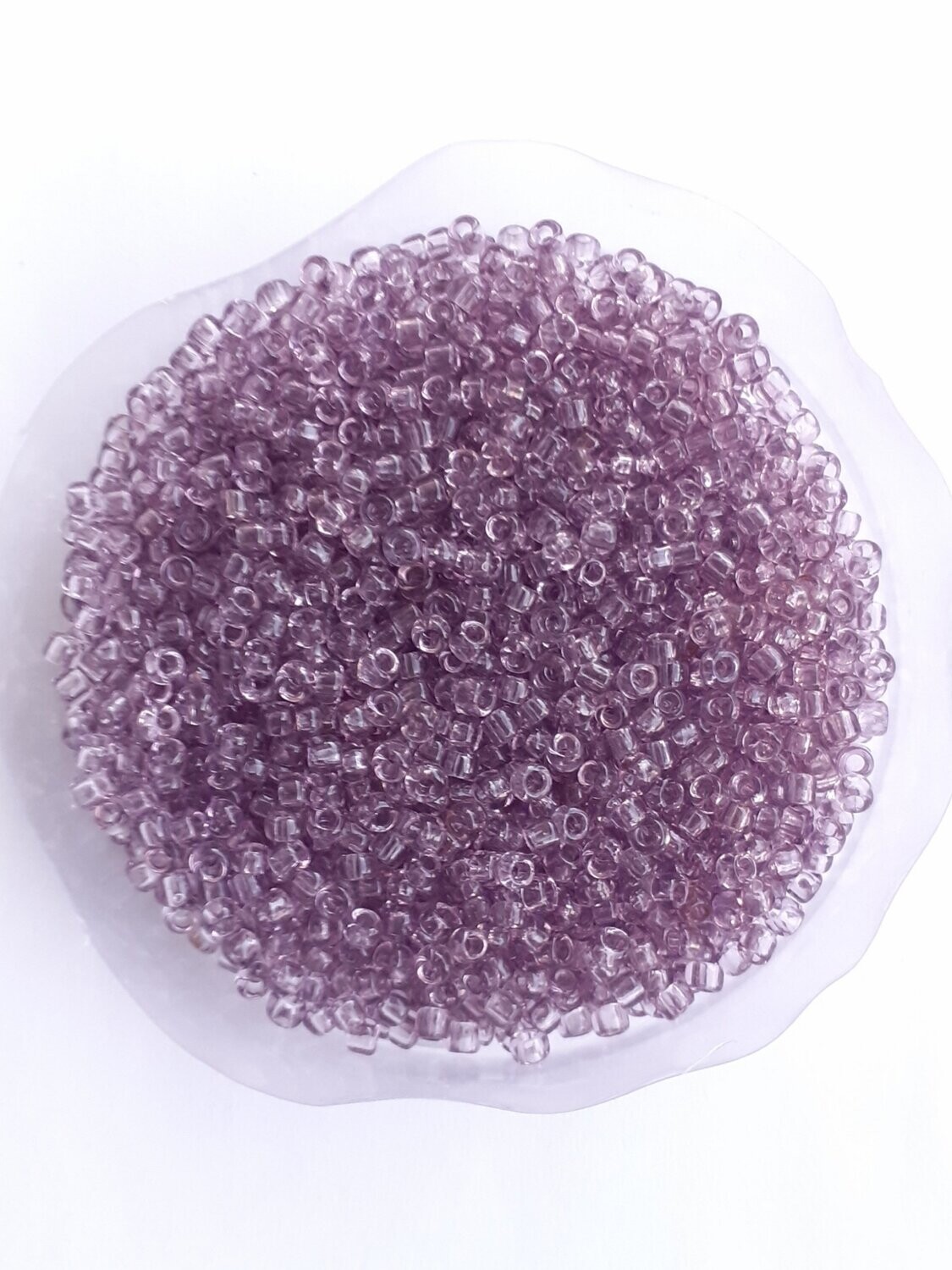 2600 perles en verre 2MM (40g) violet transparent