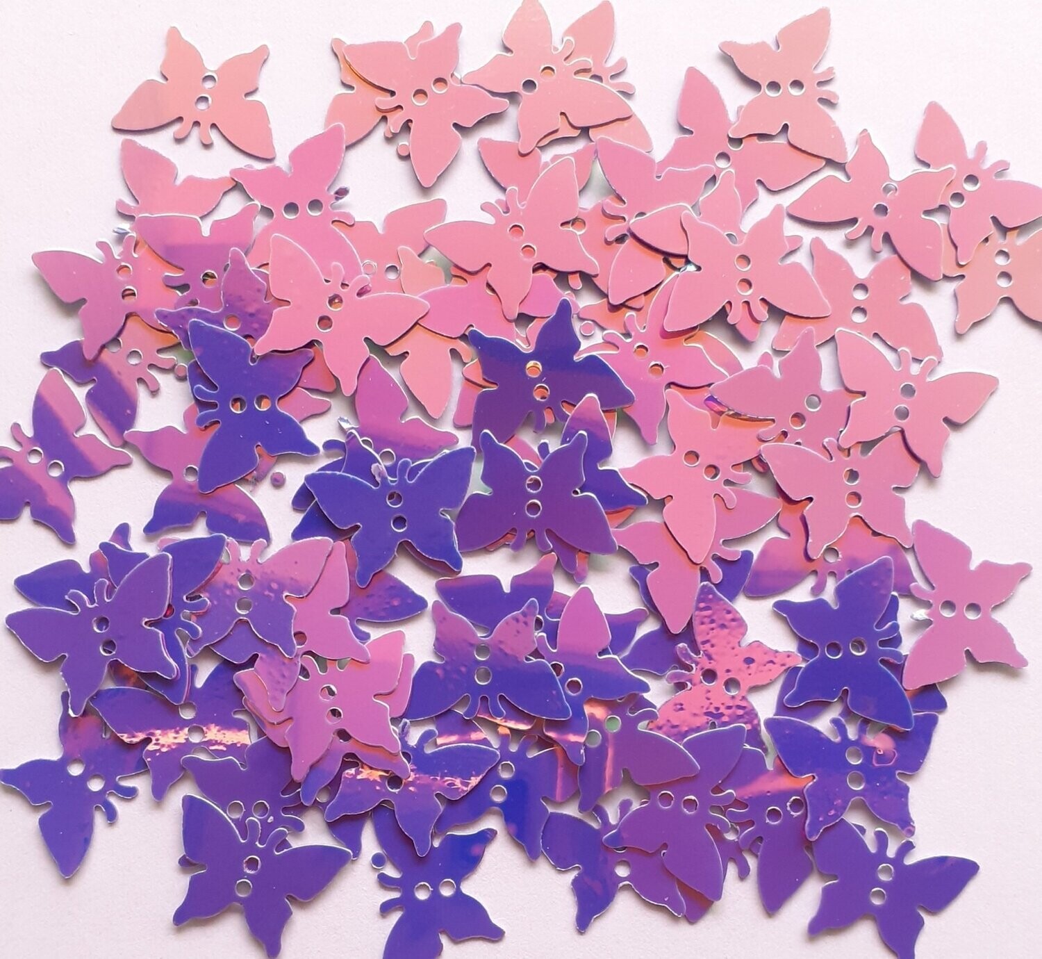 10g de sequins papillon holographique 13mm / 9 couleurs disponibles