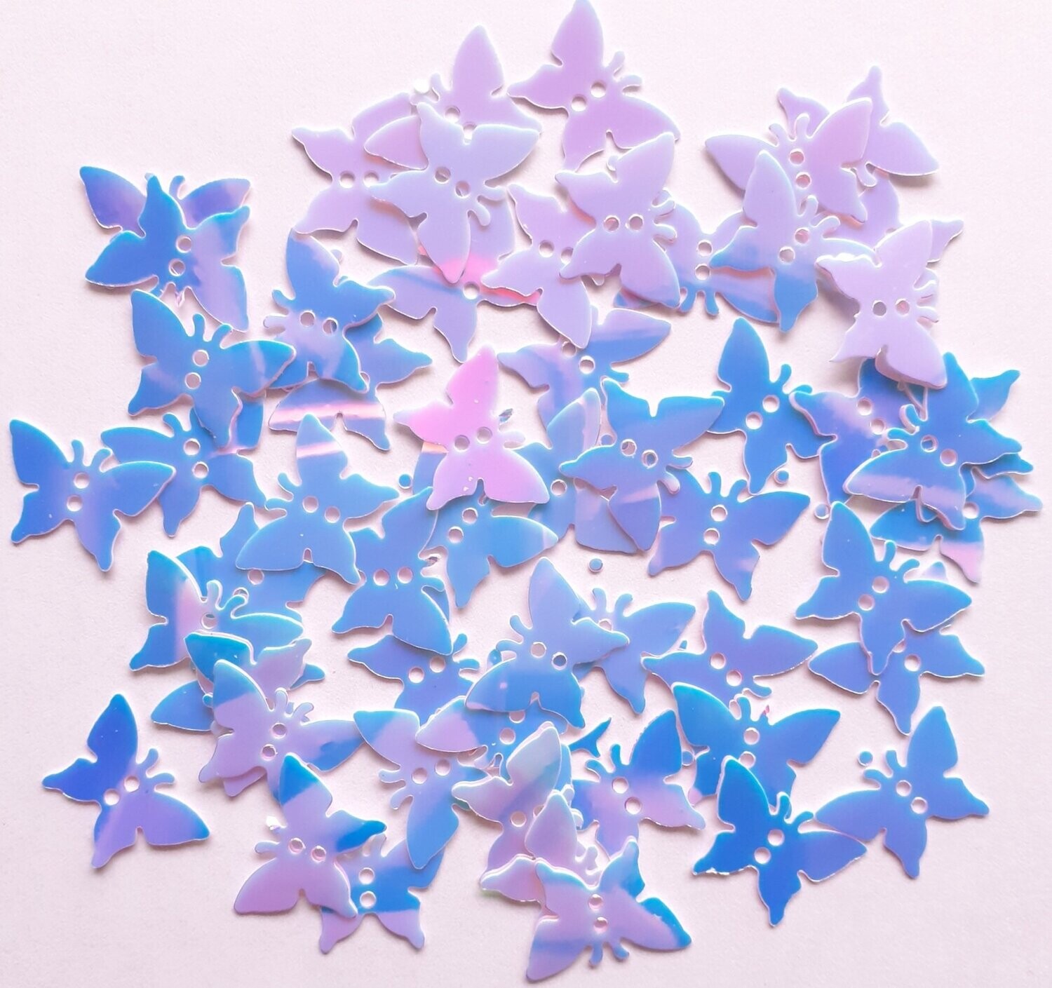 10g de sequins papillon holographique 13mm / 9 couleurs disponibles