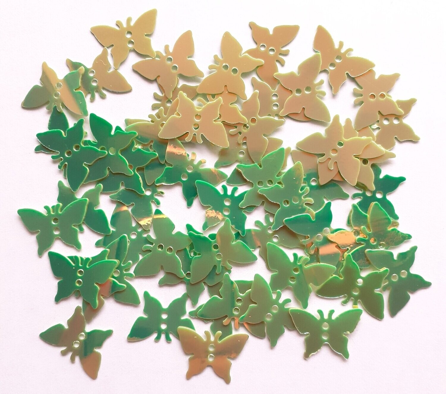 10g de sequins papillon holographique 13mm / 9 couleurs disponibles