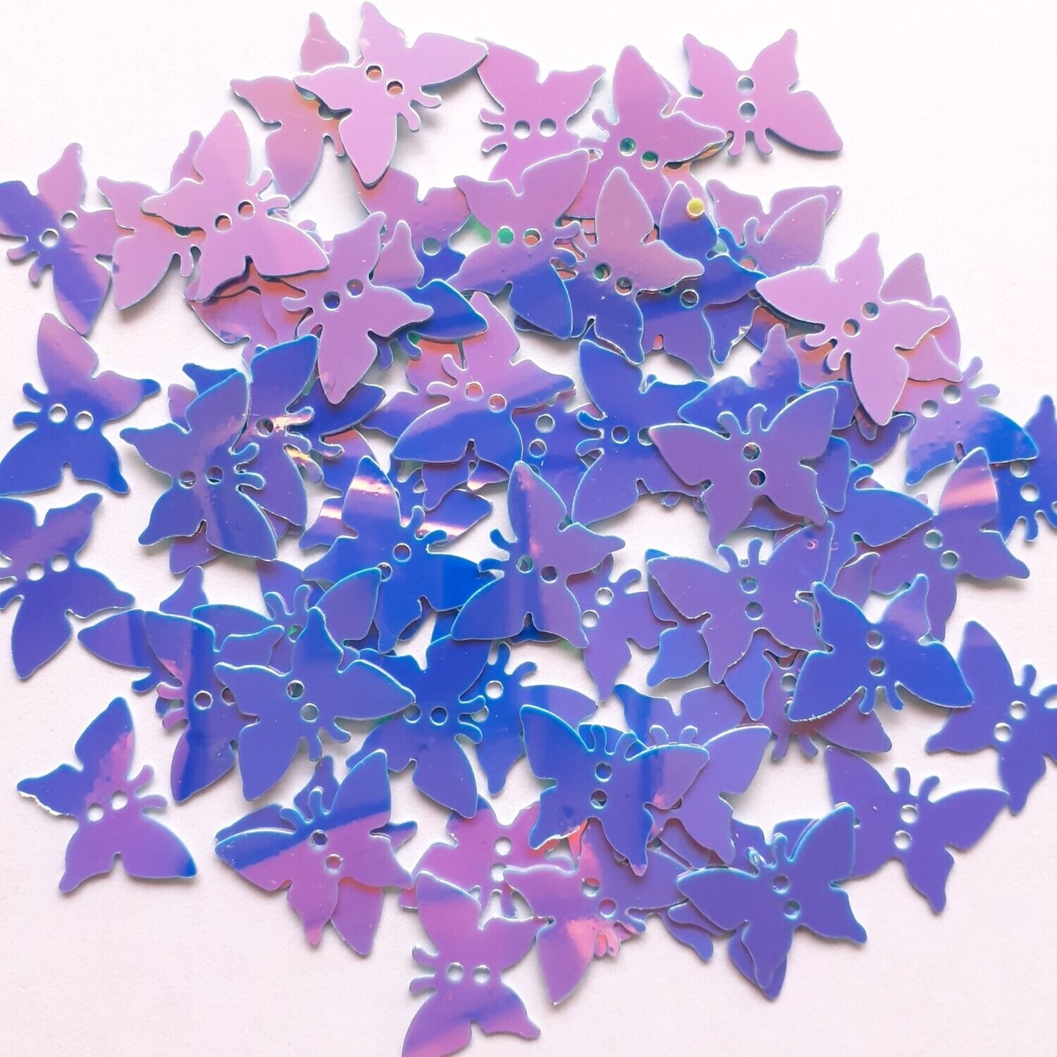 10g de sequins papillon holographique 13mm / 9 couleurs disponibles