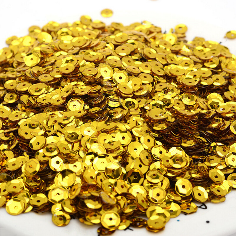 10 g paillettes 6mm concave ; 19 couleurs unies