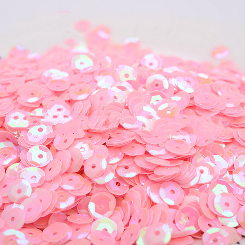 10 g paillettes 6mm concave ; 24 couleurs nacré ou avec brillant, Choisissez vos couleurs: Rose nacré