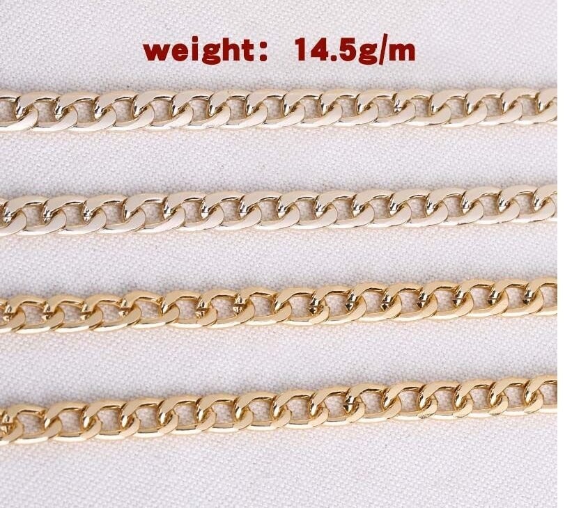 Chaîne doré pour sacs 7x11mm au mètre