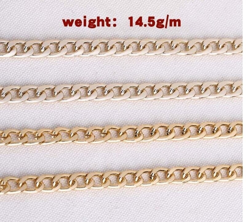 Chaîne doré pour sacs 7x11mm au mètre