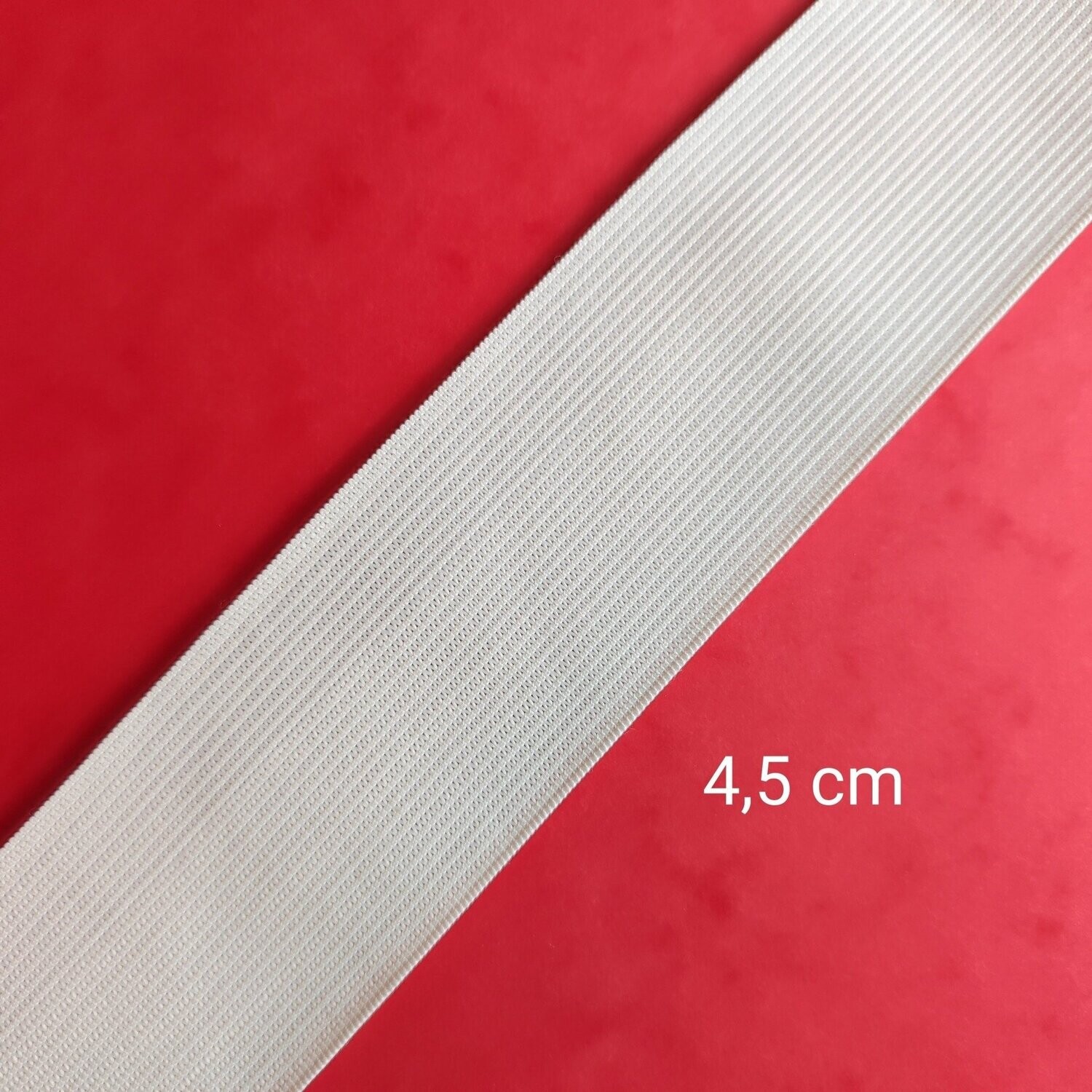 Elastique blanc 4.5 cm de largeur au mètre