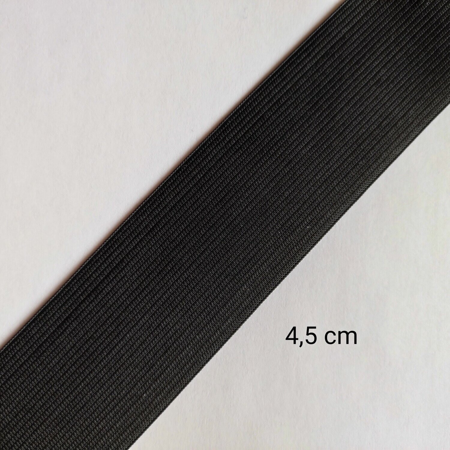 Elastique noire 4.5 cm de largeur au mètre