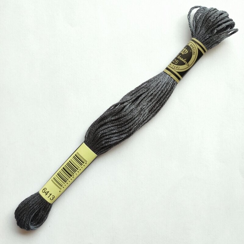 Fil coton mouliné spécial - 8 m -  Coloris DMC 413