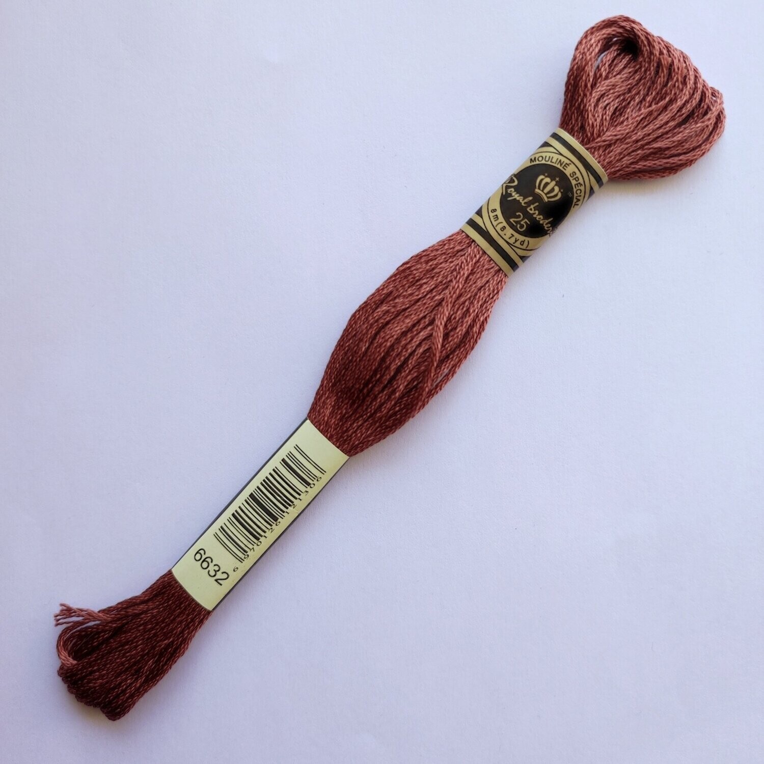 Fil coton mouliné spécial - 8 m - Coloris DMC 632