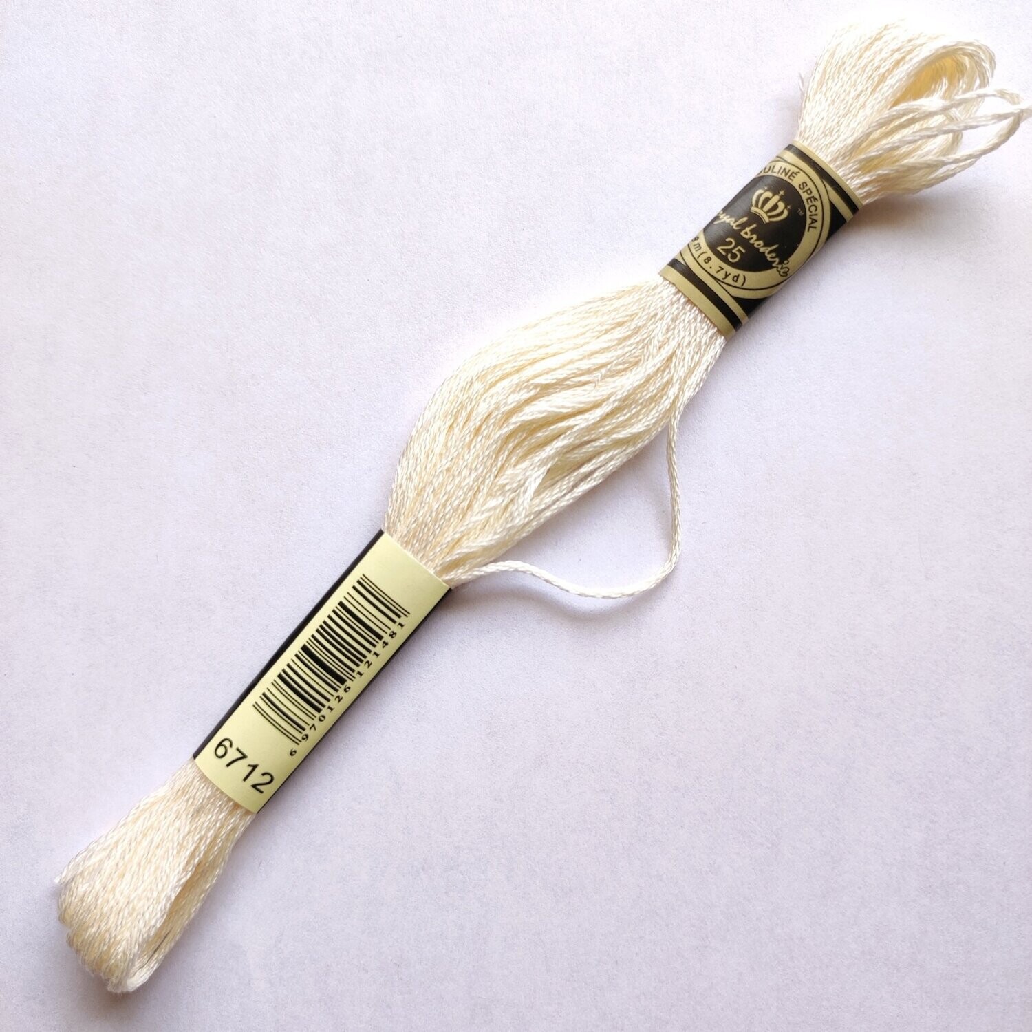 Fil coton mouliné spécial - 8 m -  Coloris DMC 712