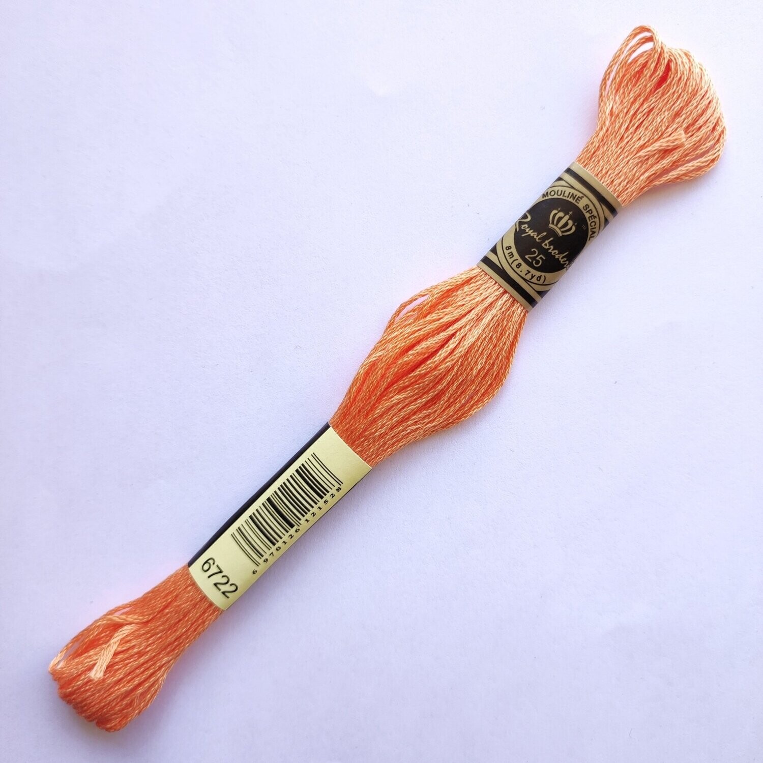 Fil coton mouliné spécial - 8 m - Coloris DMC 722