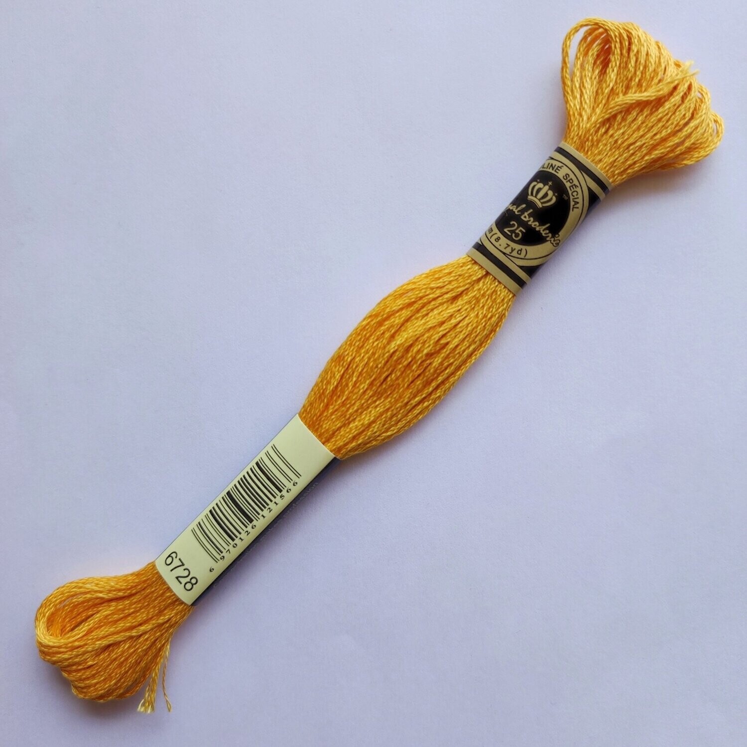 Fil coton mouliné spécial - 8 m - Coloris DMC 728