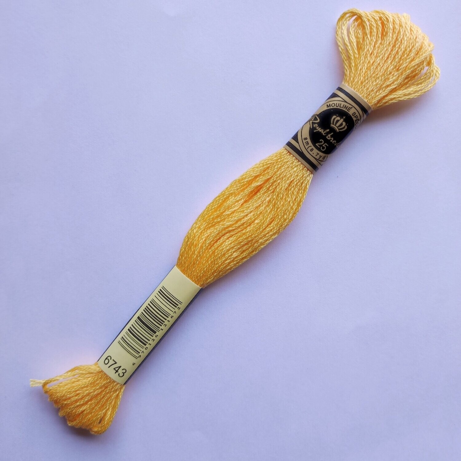 Fil coton mouliné spécial - 8 m - Coloris DMC 743