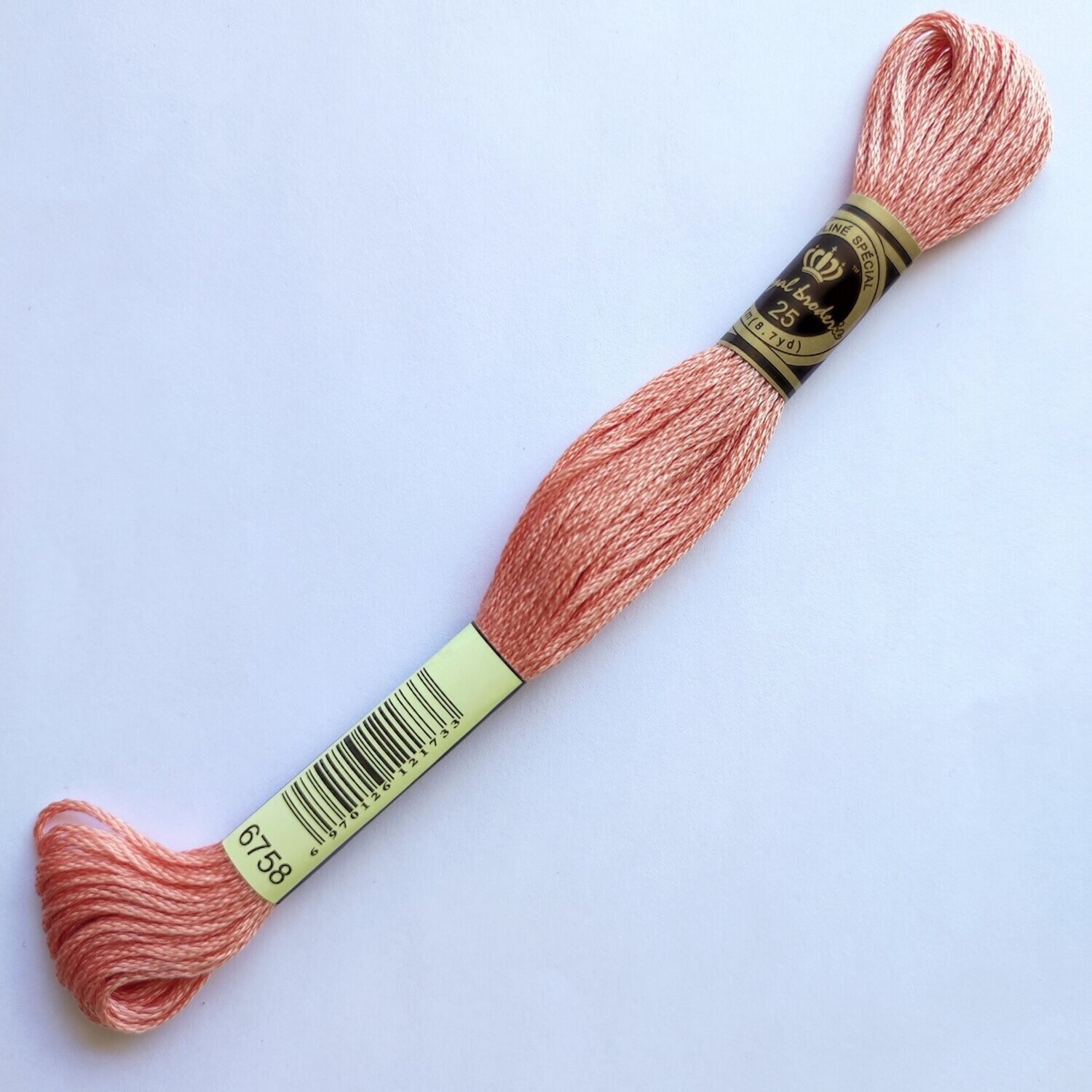 Fil coton mouliné spécial - 8 m - Coloris DMC 758