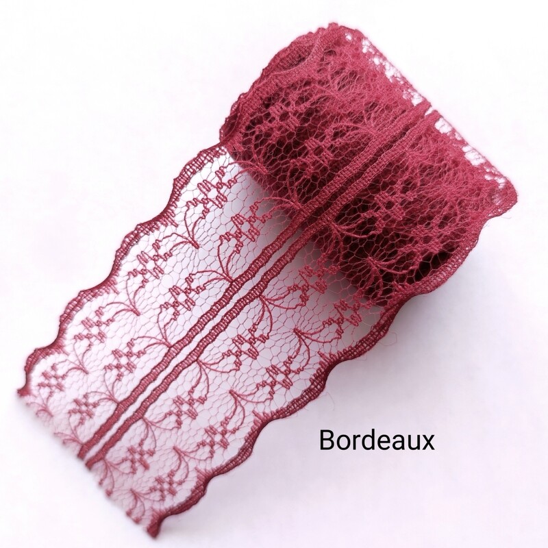 4.3 mètres dentelle 45mm bordeaux 4.3 mètres dentelle 45mm bordeaux