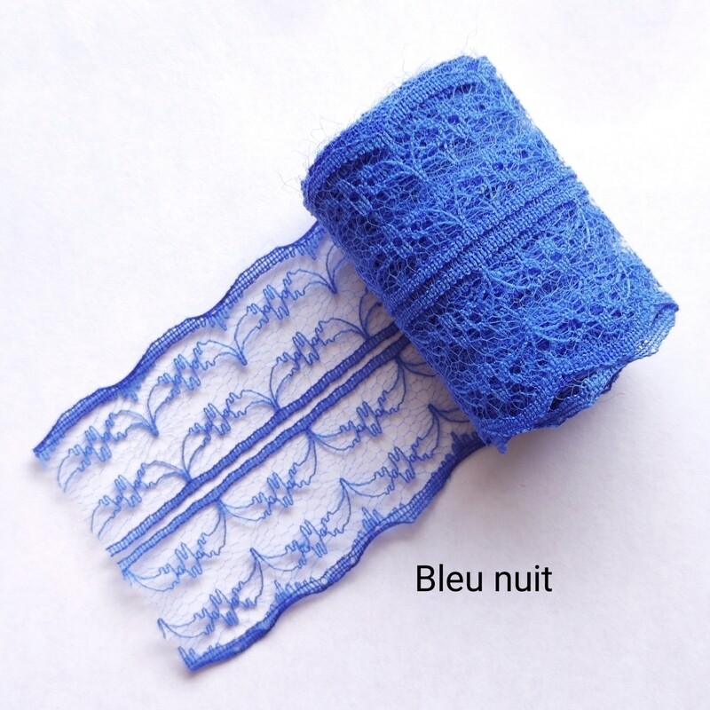 4.3 mètres dentelle 45mm bleu nuit 4.3 mètres dentelle 45mm bleu nuit