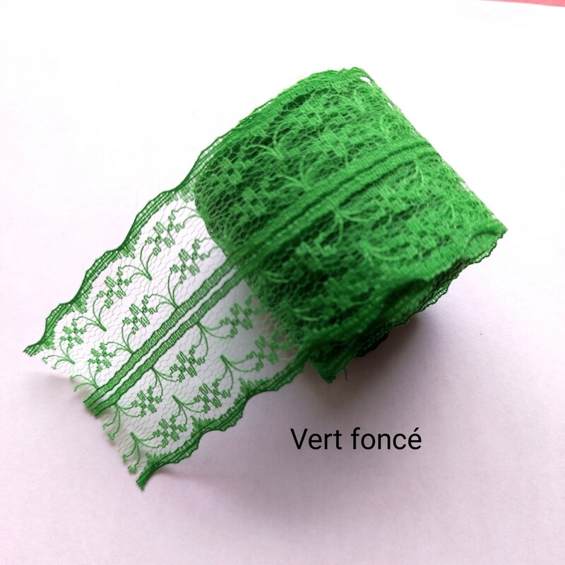 4.3 mètres dentelle 45mm vert 4.3 mètres dentelle 45mm vert