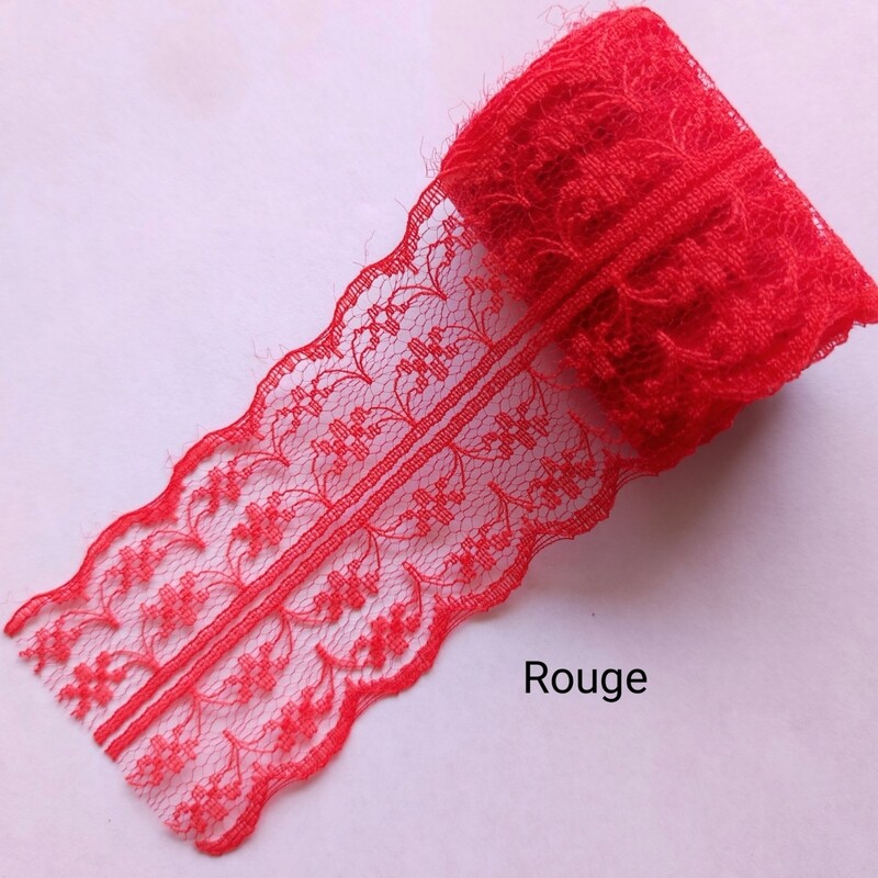 4.3 mètres dentelle 45mm rouge 4.3 mètres dentelle 45mm rouge
