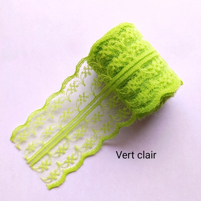 4.3 mètres dentelle 45mm vert clair 4.3 mètres dentelle 45mm vert clair