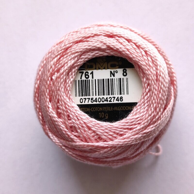 Coton perlé DMC taille 8 numéro 761