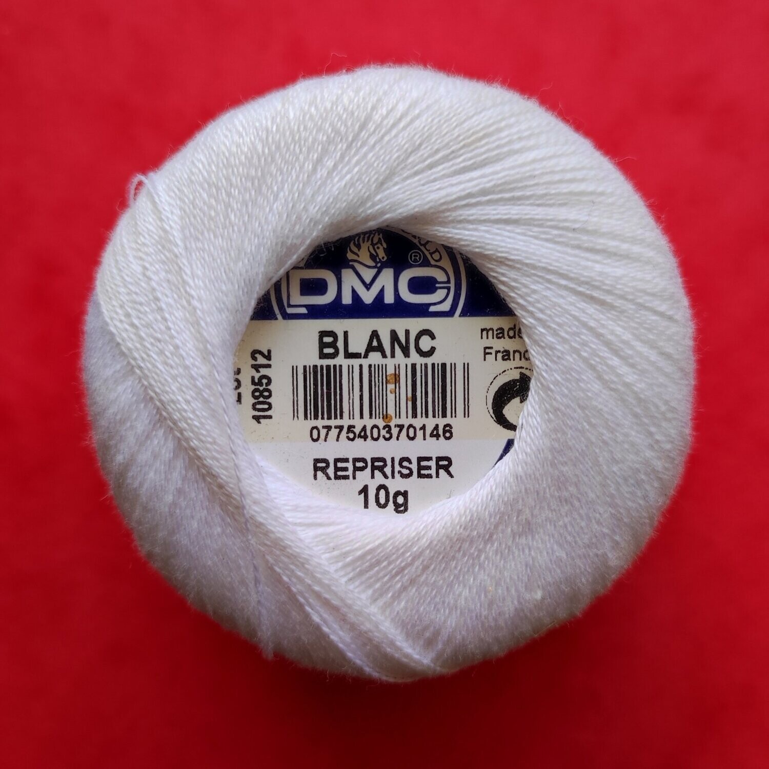 Coton à repriser 10g DMC Blanc