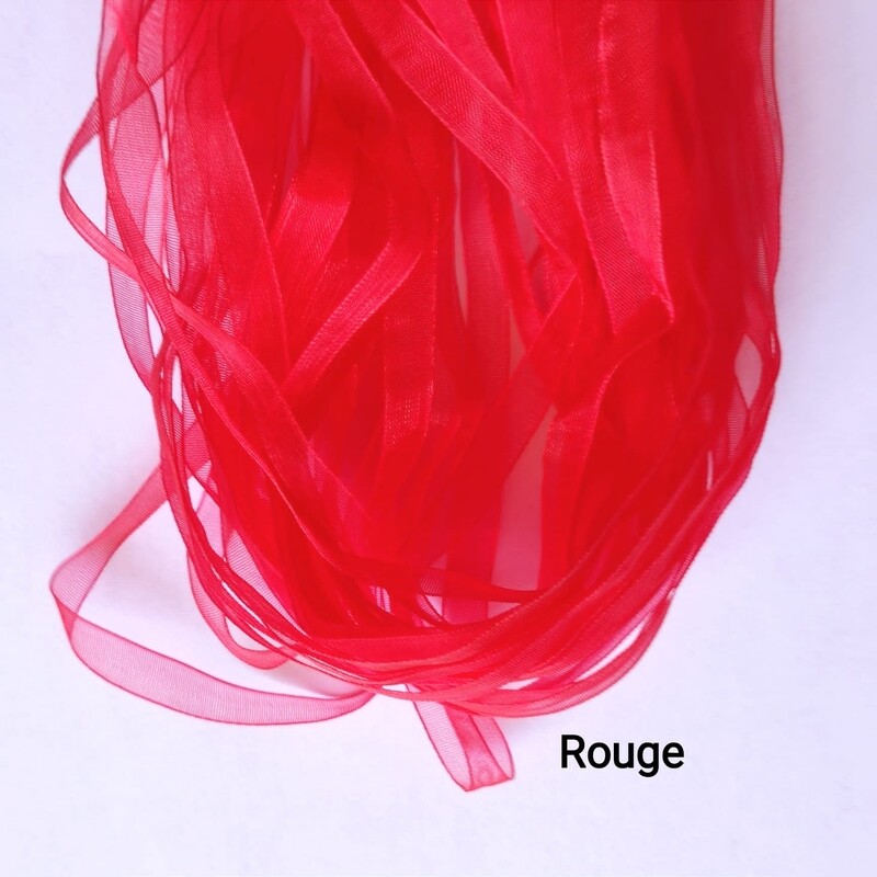 40 mètres ruban organza 6mm rouge 40 mètres ruban organza 6mm rouge