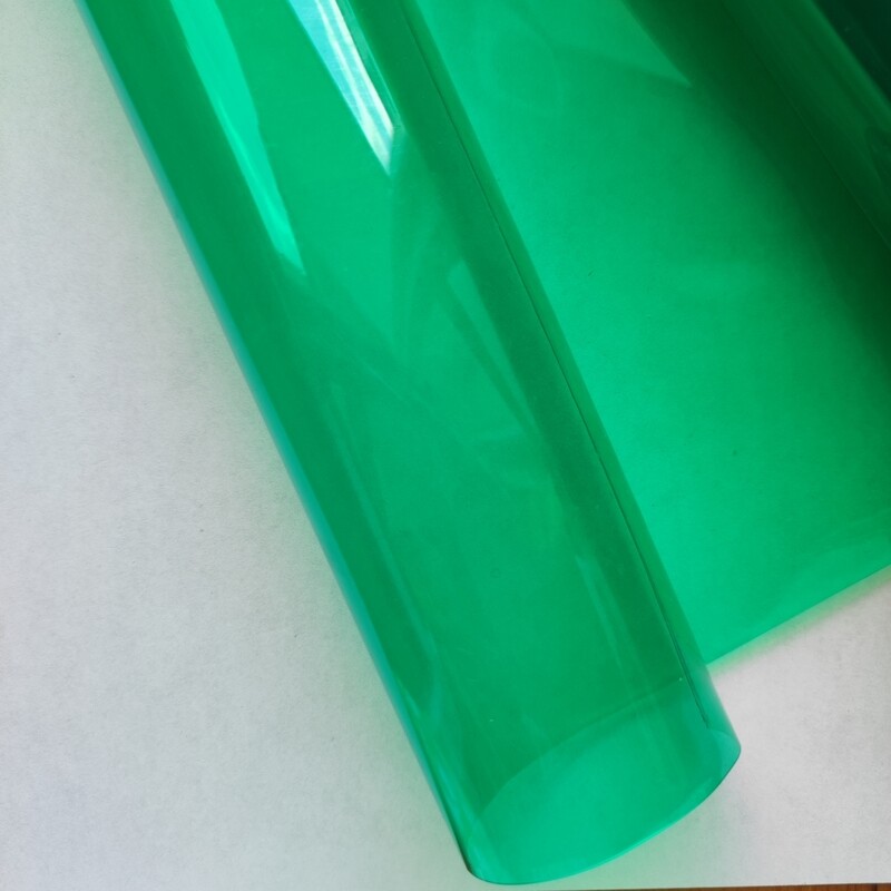 47 x 122cm tissu cristal transparent vert