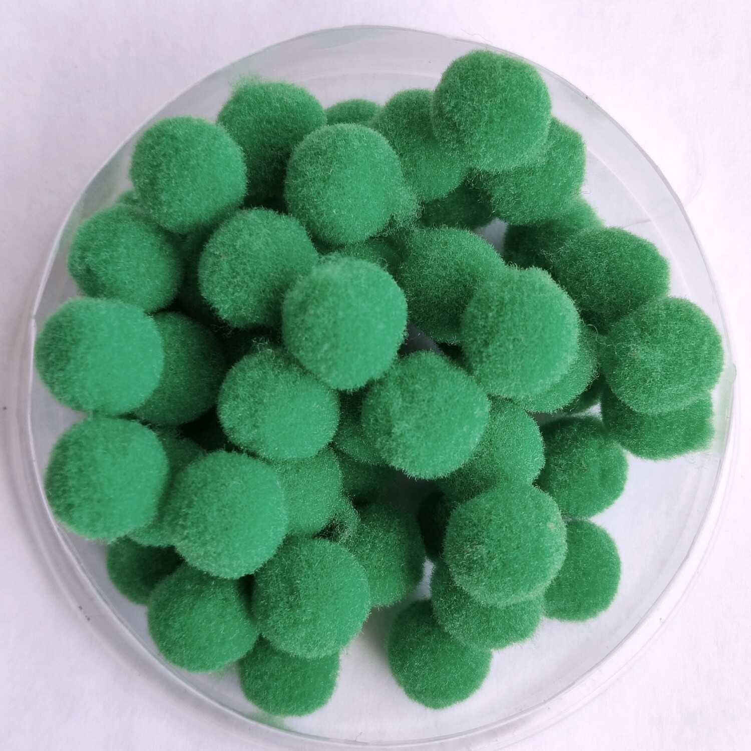 25 pompons rond 10mm vert 