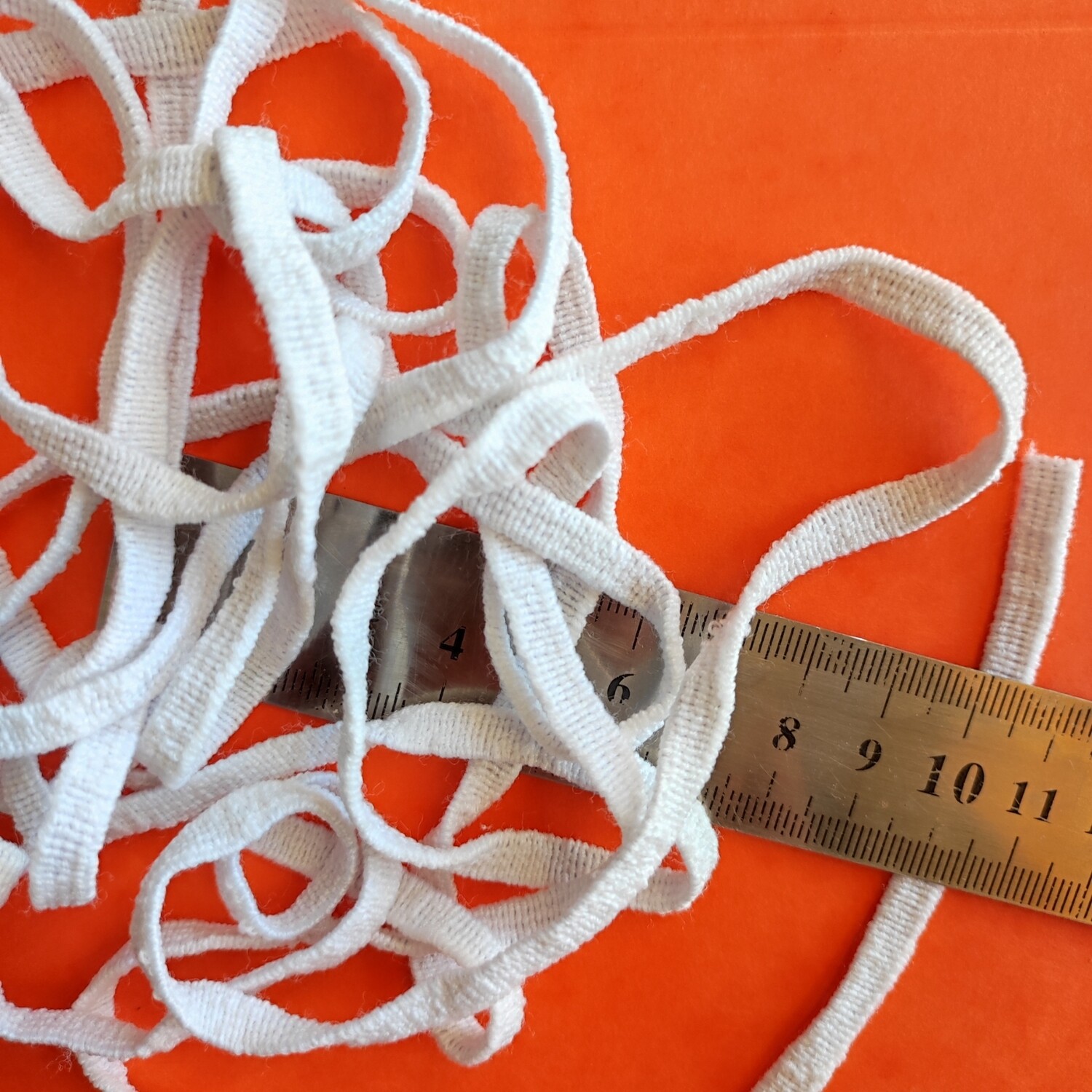 Elastique blanc 6mm souple par 10 mètres