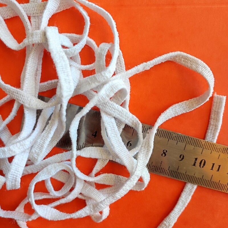 Elastique blanc 6mm souple par 10 mètres