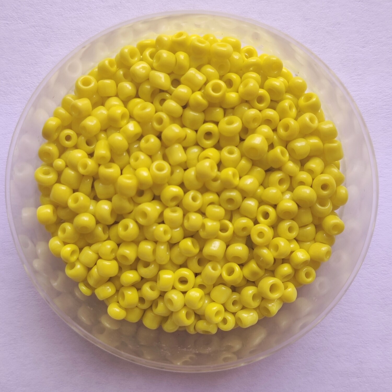 1400 perles en verre 3MM (40g) jaune opaque
