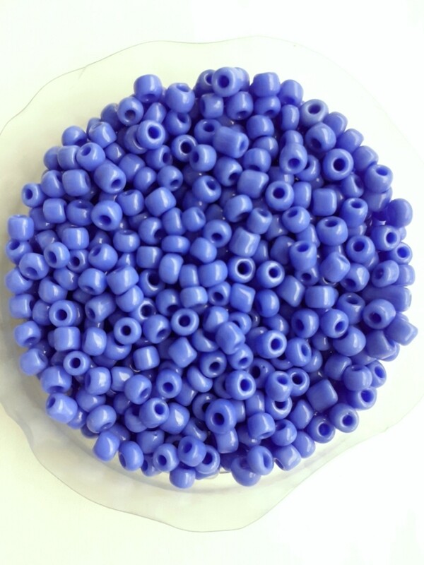 1400 perles en verre 3MM (40g) bleu opaque