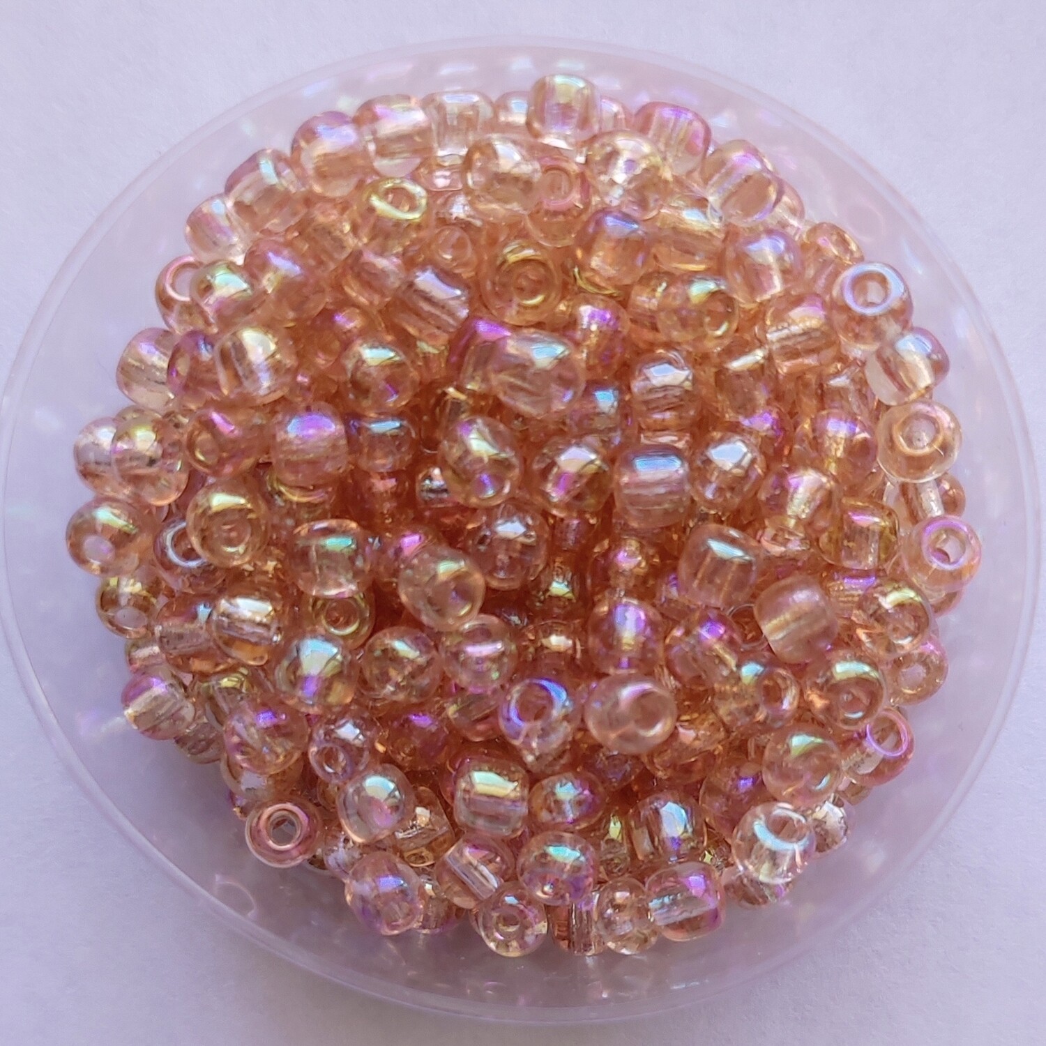 400 perles en verre 4MM (32g) corail nacré