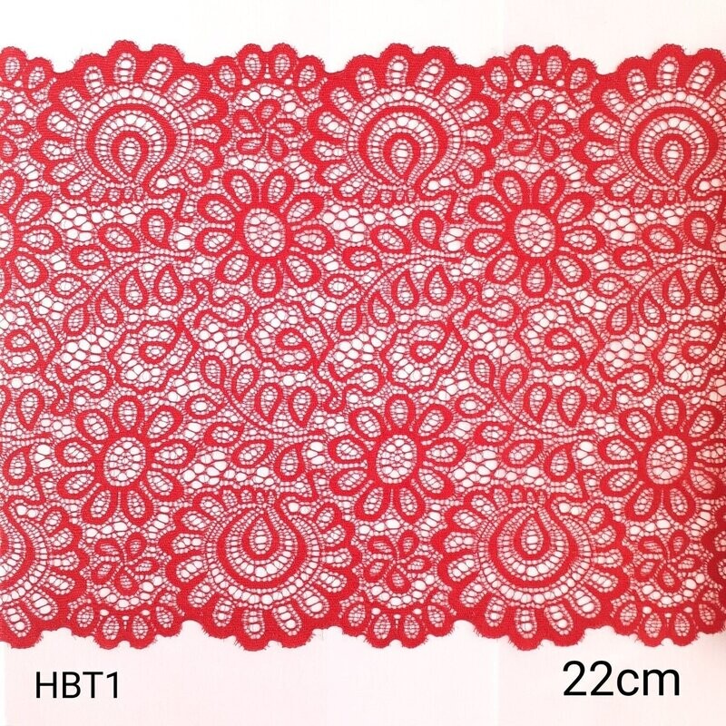 3 mètres dentelle élastique 22 cm bordeaux 3 mètres dentelle élastique 22 cm bordeaux