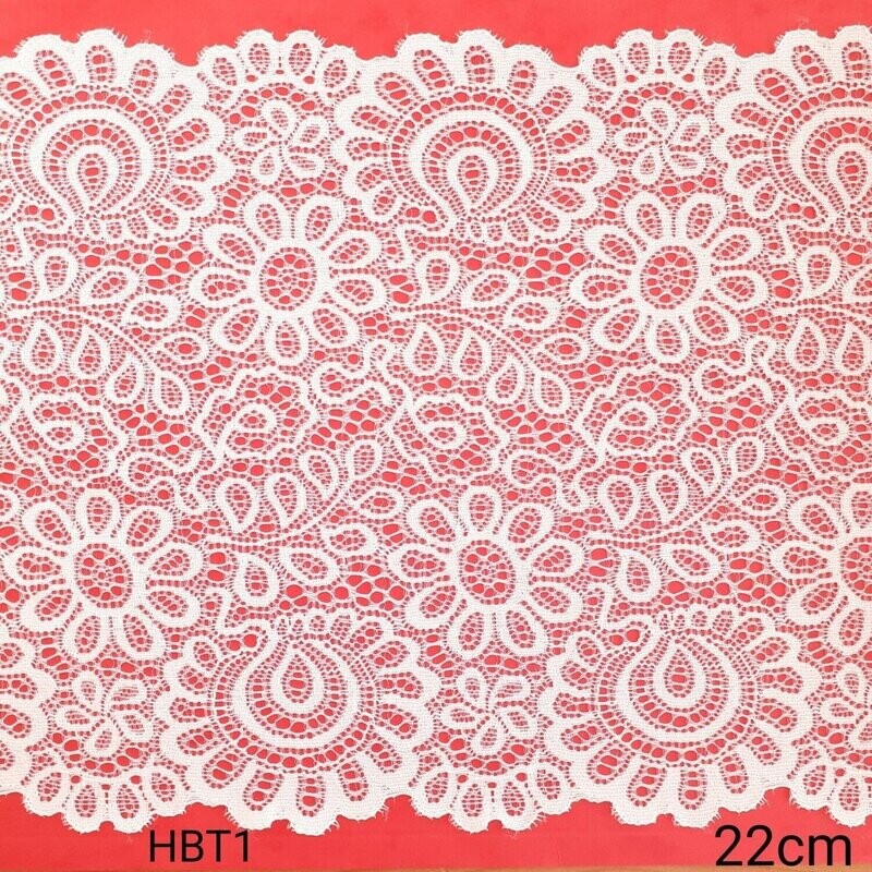 3 mètres dentelle élastique 22 cm blanc 3 mètres dentelle élastique 22 cm blanc