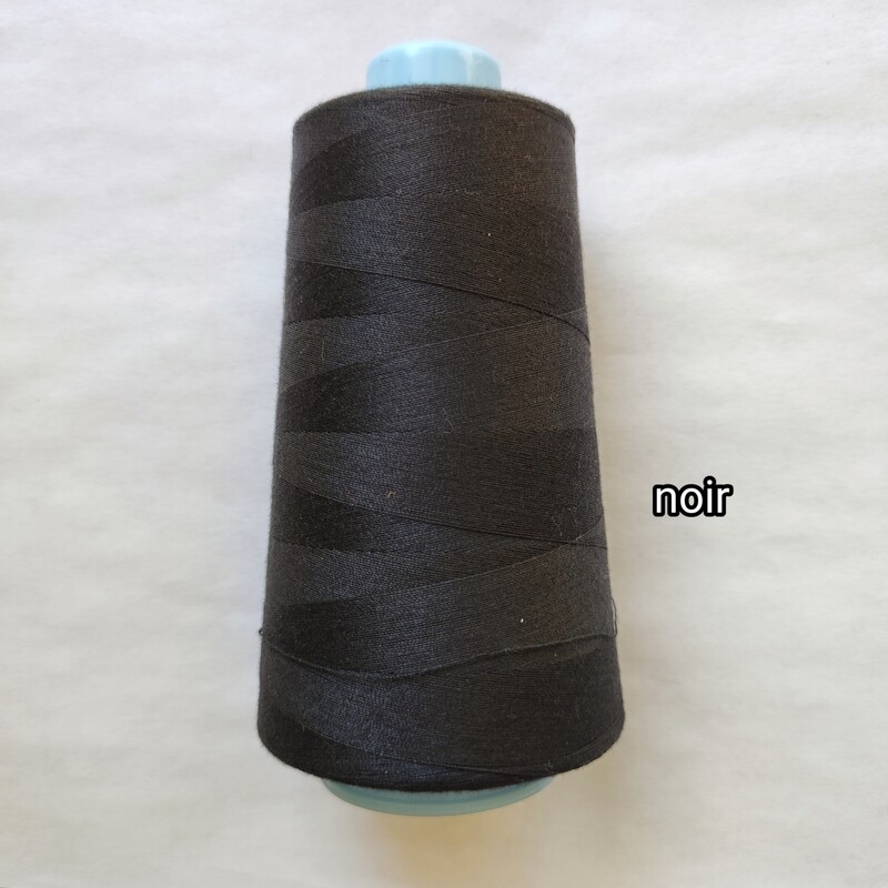 Cône de fil 100% polyester 3000 yards NOIR
