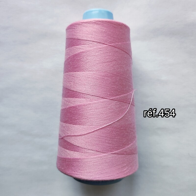 Cône de fil 100% polyester 3000 yards ROSE / 8 nuances, Reférence couleur: rose