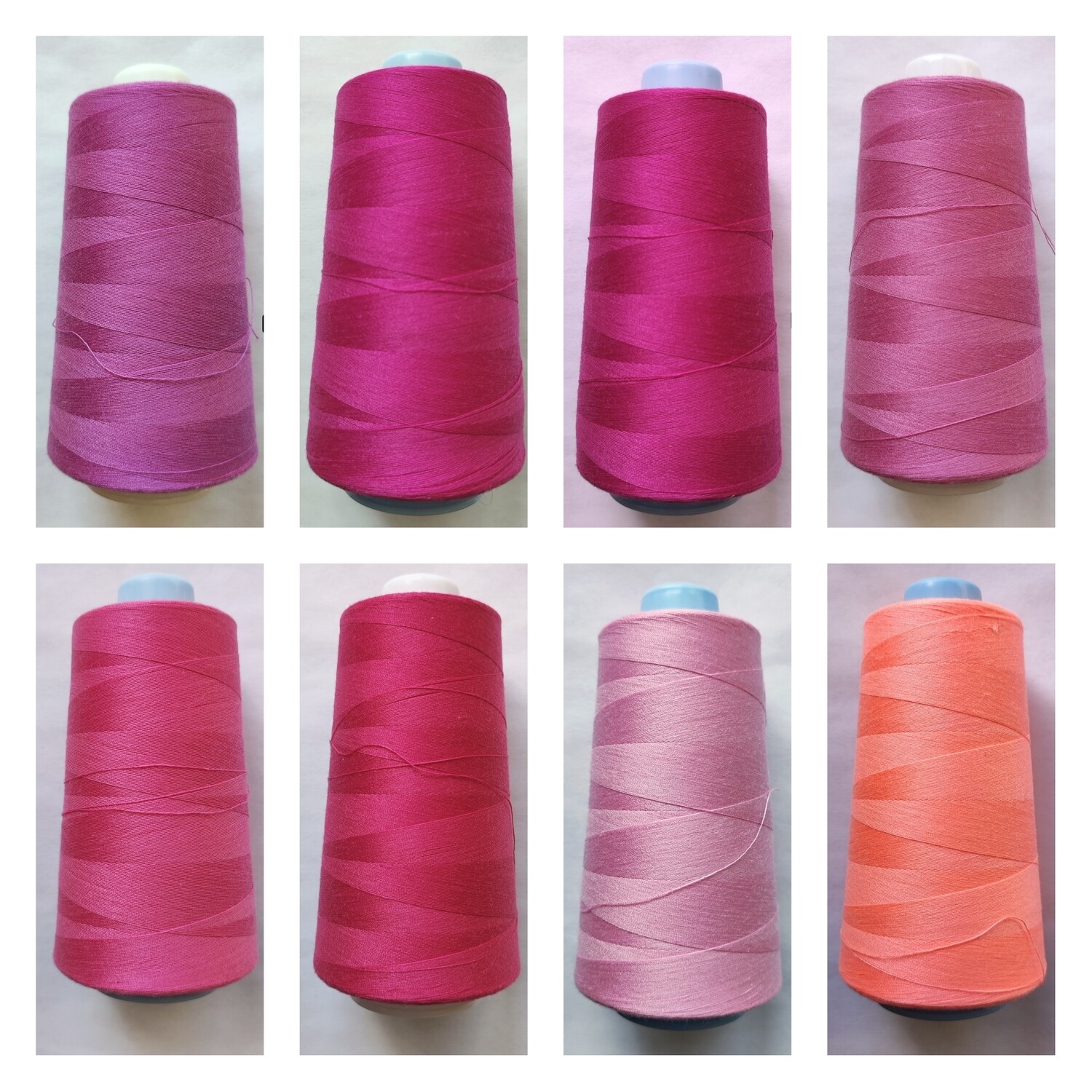 Cône de fil 100% polyester 3000 yards ROSE