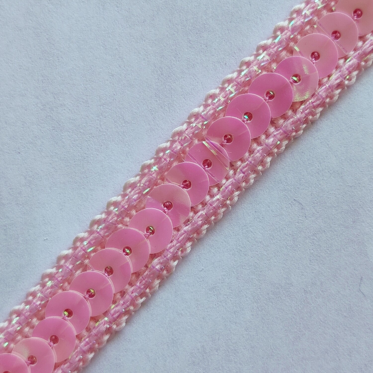 Galon sequin 1,3 cm rose