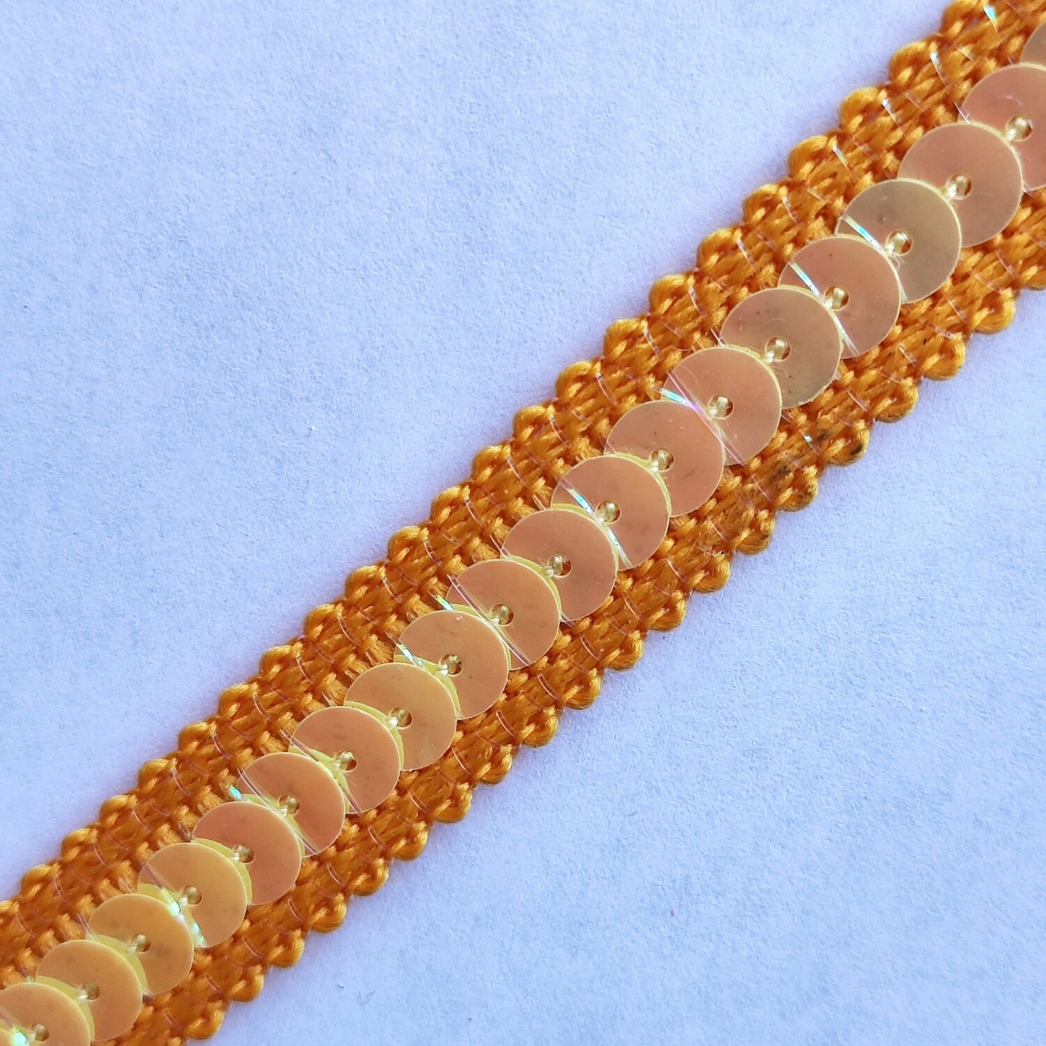 Galon sequin 1,3 cm orange clair