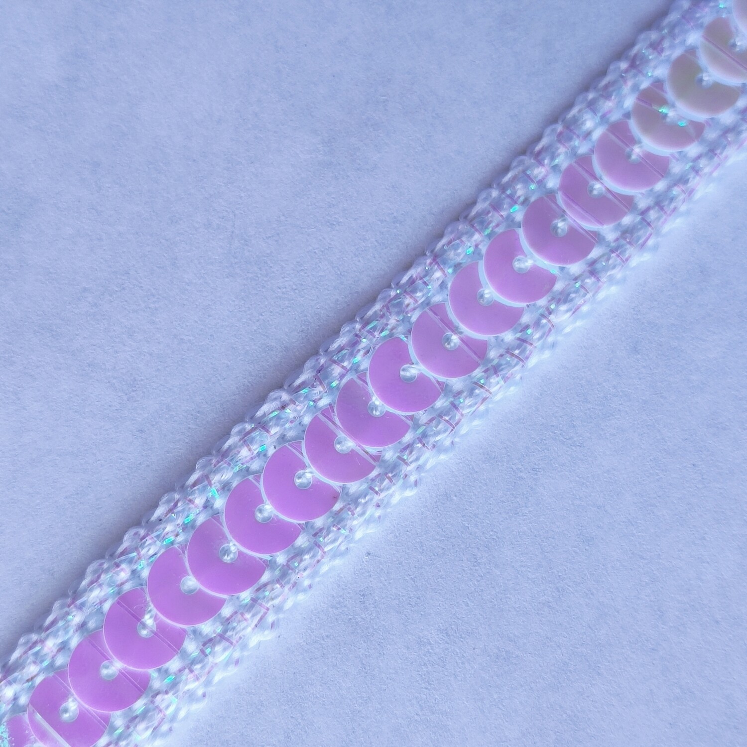 Galon sequin 1,3 cm blanc nacré 