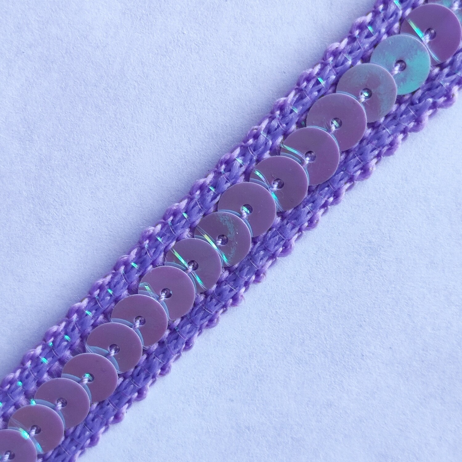 Galon sequin 1,3 cm violet clair 