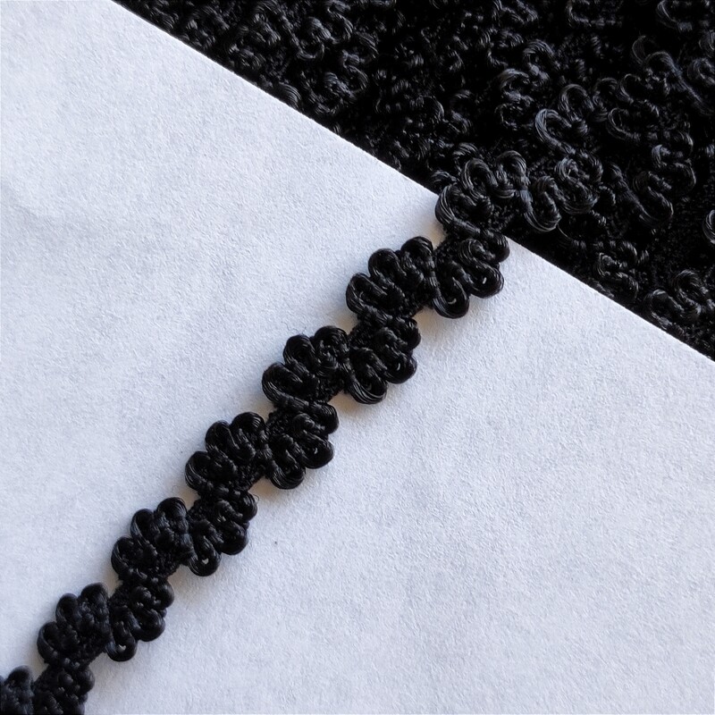 Élastique dentelle 8 mm largeur noir