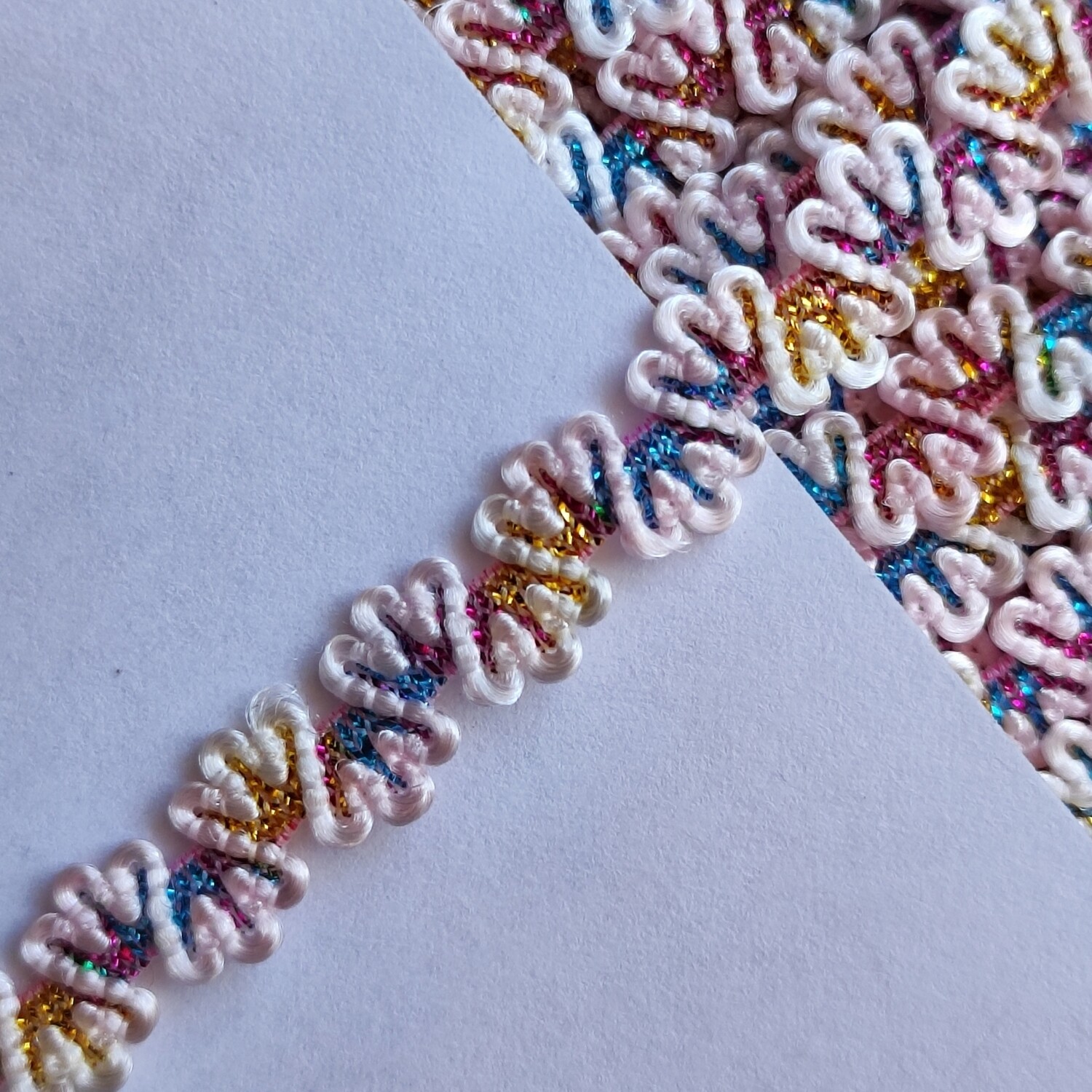Élastique dentelle 8 mm largeur blanc et multicouleur