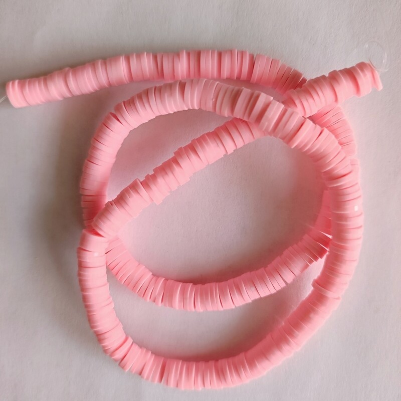  330 perles polymère 6mm rose clair 